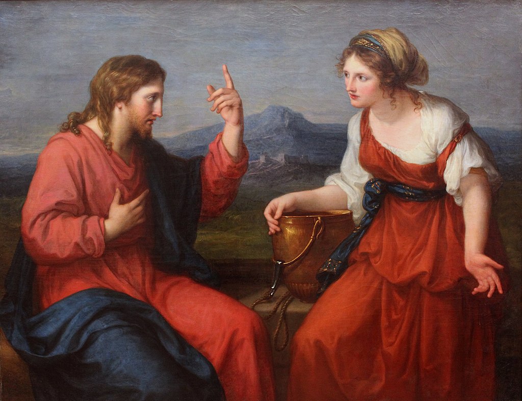 Jésus et la Samaritaine au puits de Jacob, Angelica Kauffmann, Munich, Neue Pinakothek (1769)