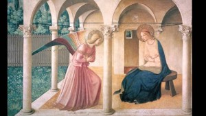 La fresque de l'Annonciation de Fra Angelico.